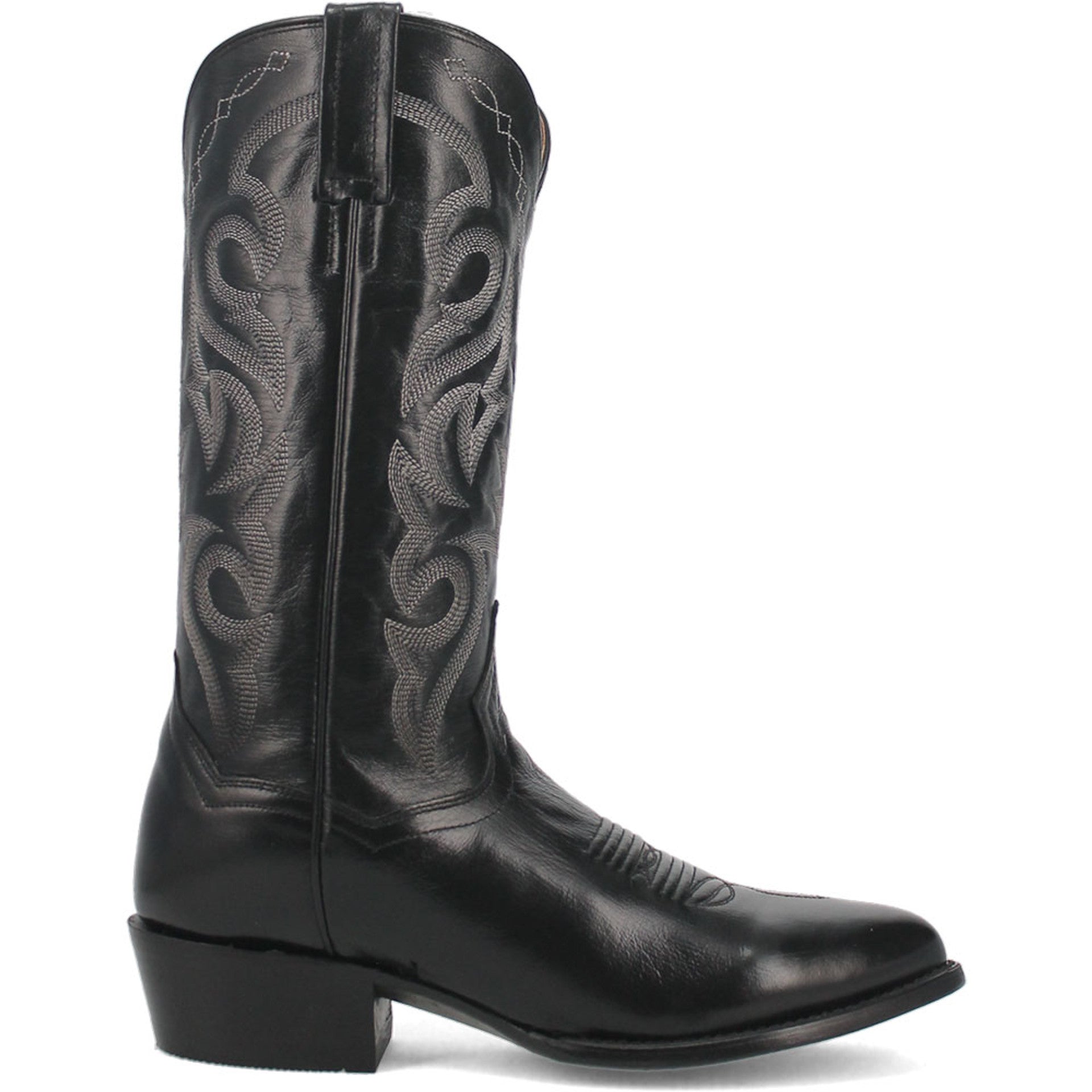 Dan Post Men’s Milwaukee 13 Round Medium Toe Black Leather Cowboy Boot - 6.5D