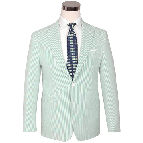 Seersucker Blazer - "Julep Green" Seersucker Sport Coat Mint Julep Green Seersucker Stretch Sport Coat