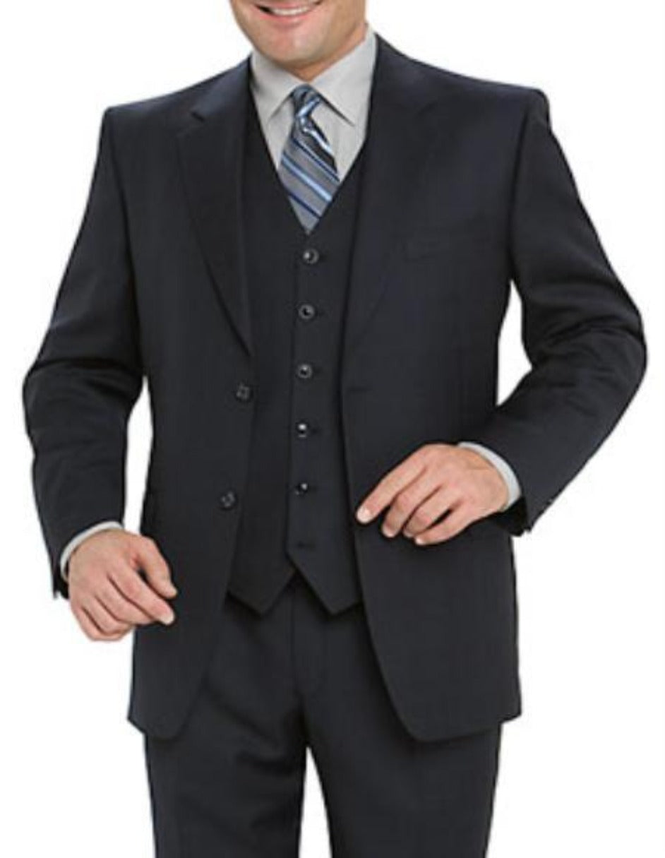 Mix And Match Suits Men's Suit Separates Wool Fabric Navy Blue Suit By Alberto Nardoni Brand - 38 Short Jacket+32 Waist Adjustable 28to34)(Height: 5 4 to5 7 )(Neck 15-16.5)S-M)