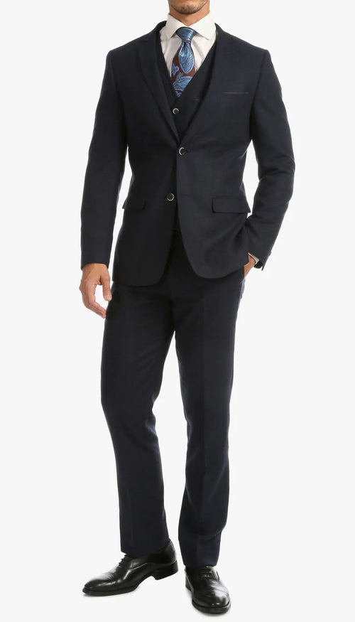 1920's Men's Clothing - Tweed Suit - Herringbone 1920s Mens Suit - Vintage Navy Tweed Suit