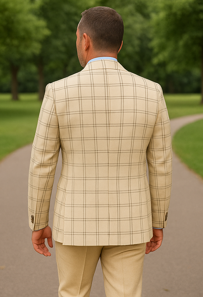 Wool Suit - Italian Made Business Suit by Statement Men's 3 Piece 100% Wool Modern Fit Suit - Accented Scoop Vest - 38R