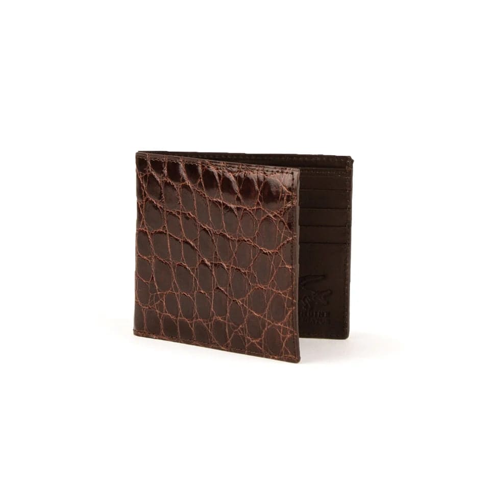Ferrini Alligator Billfold Wallet Nicotine - One Size