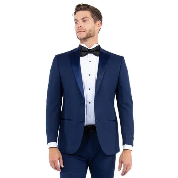 Notch Lapel Tuxedo Separates Coat, Navy by ZeGarie - 38 Short Jacket+32 Waist Adjustable 28to34)(Height: 5 4 to5 7 )(Neck 15-16.5)S-M)