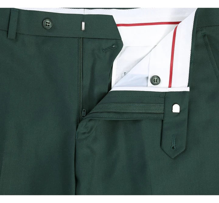 Cheap Suit - Mens Basic Two Button Classic Fit Hunter Green Suit With Optional Vest - 38 Short Jacket+32 Waist Adjustable 28to34)(Height: 5 4 to5 7 )(Neck 15-16.5)S-M)