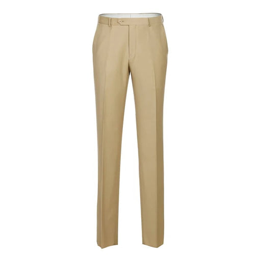 Renoir Clothing - Renoir Suit - Renoir Fashion - Super 140s Wool Two Button Slim Fit Tan Renoir Suit