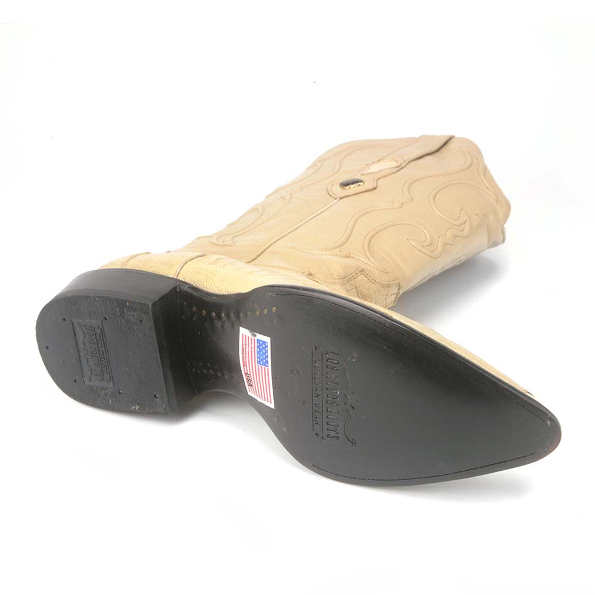 Los Altos Oryx J-Toe Genuine Ostrich Leg Boots - 6