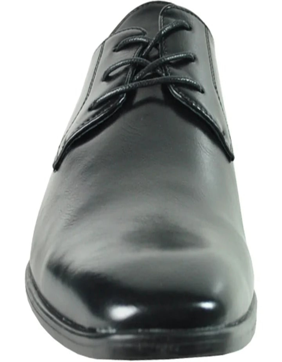 Mens Antique Cap Toe Lace Up Oxford Black Dress Shoe - 6 Standard / D / Medium