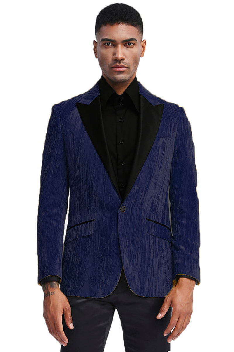 "Turquoise Velvet Tuxedo Jacket for Men - Prom 2025 Evening Wear" - X-Large