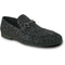 "Black Sequin Prom 2025 Tuxedo Loafers - Modern Men's Glitter Buckle Shoes"