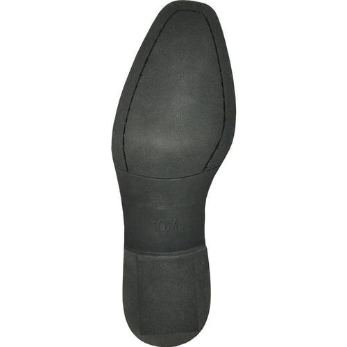 "Black Men's Classic Patent Loafer - Plain Toe Slip-On Tuxedo Shoe"