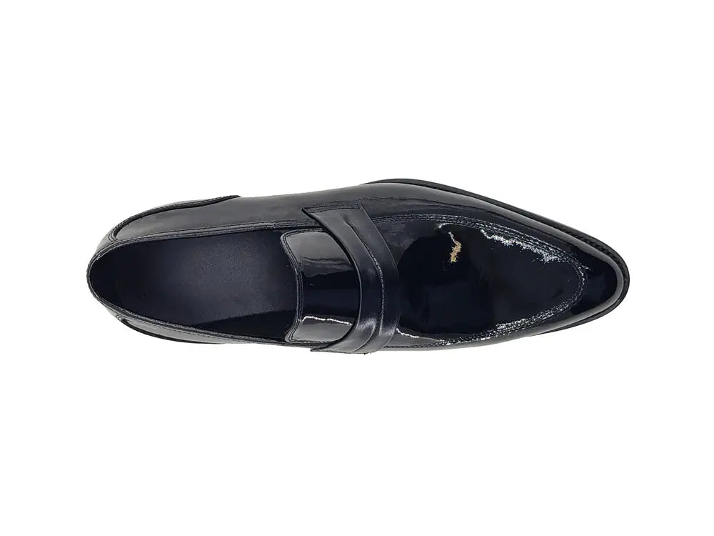 Patent Leather Tuxedo Penny Loafer - 9