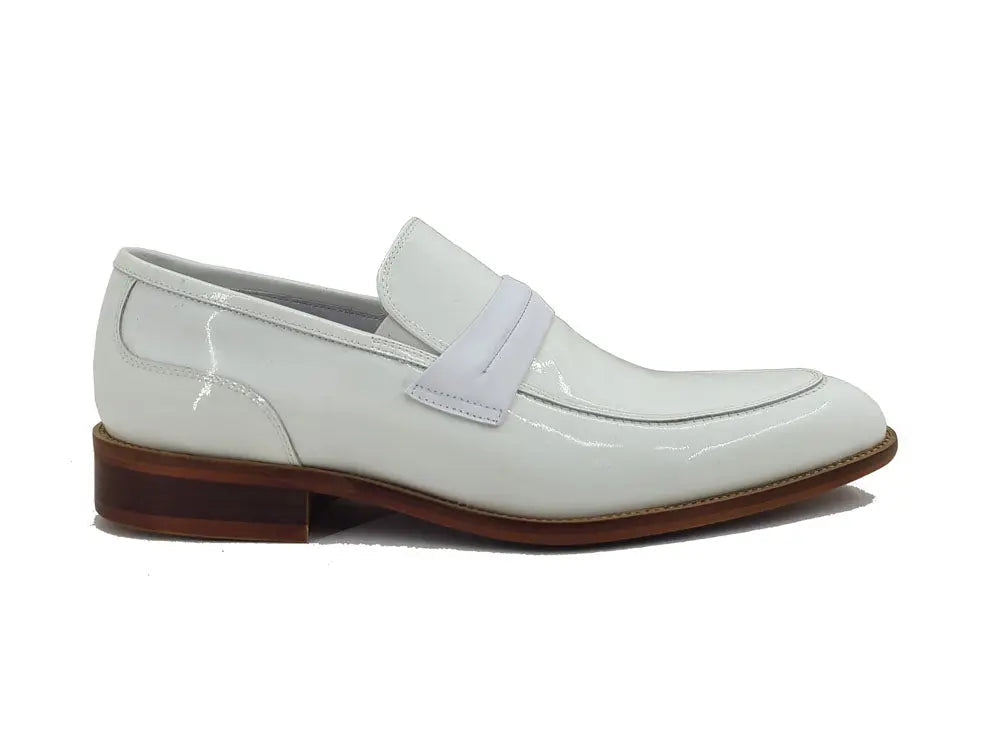 Patent Leather Tuxedo Penny Loafer - 9