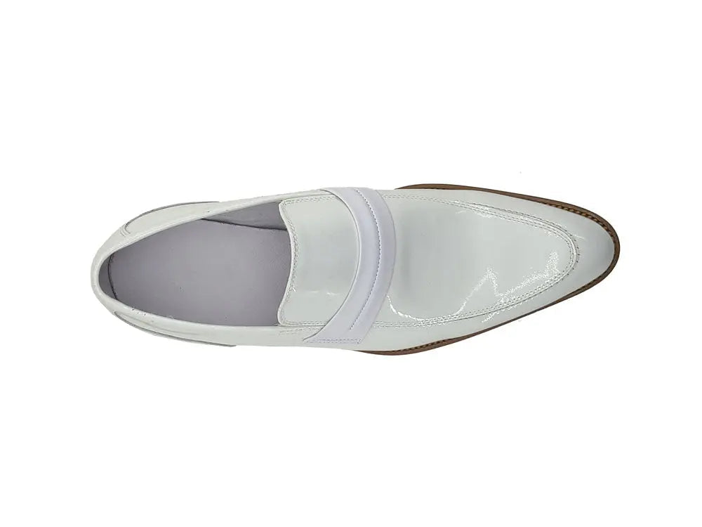 Patent Leather Tuxedo Penny Loafer - 9