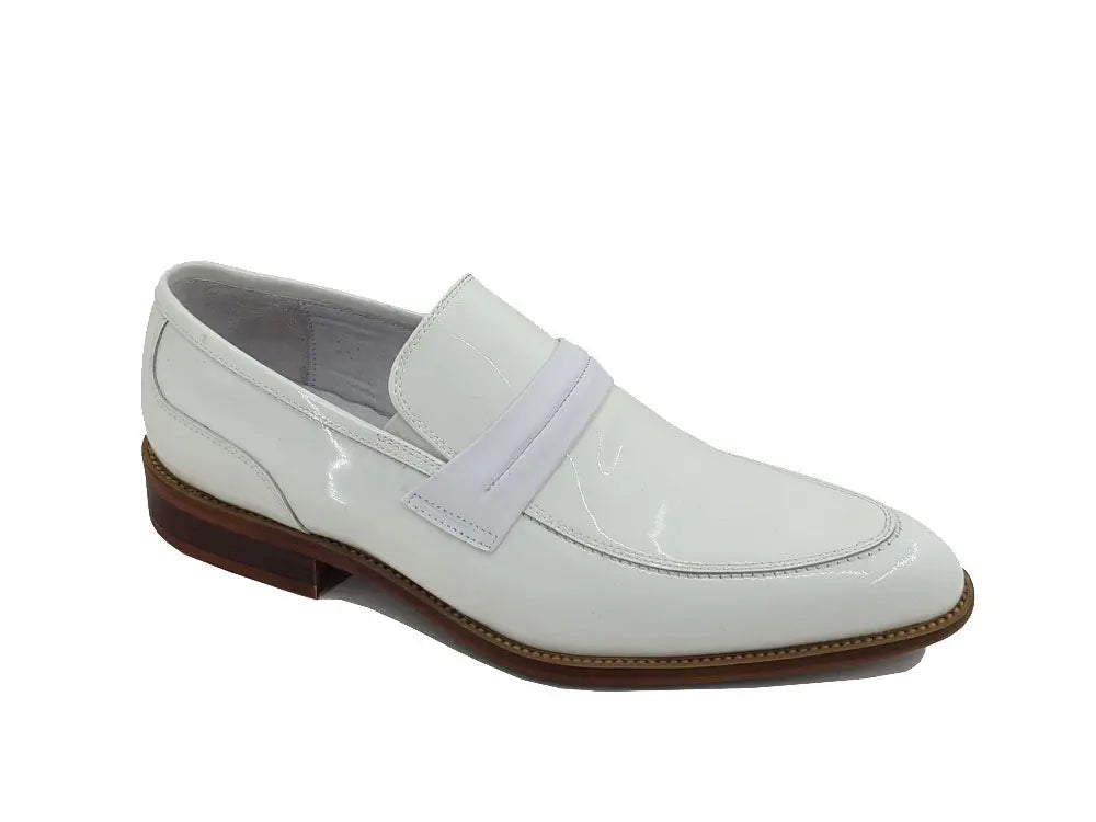 Patent Leather Tuxedo Penny Loafer - 9