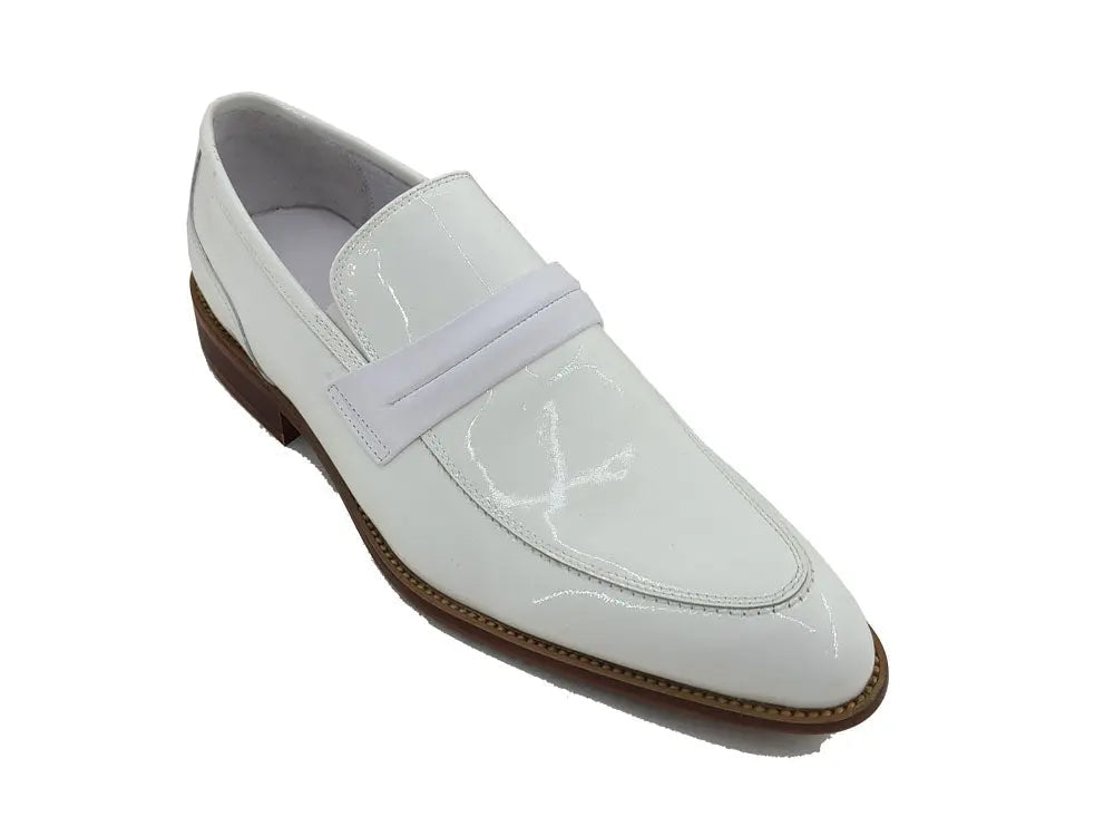 Patent Leather Tuxedo Penny Loafer - 9