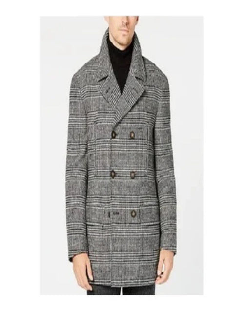 Mens grey Peacoat - Grey Wool Overcoat