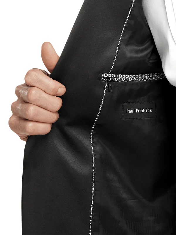 Mens Single Breasted Peak Lapel Tuxedo Jacket Black - 34 Short or Extra Small