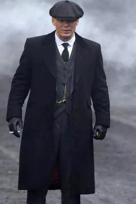Mens Peaky Blinders Costume peaky blinder outfit - Include peaky blinder actor cap Thomas Shelby Black Herringbone Gangster Outfit - 34 Short