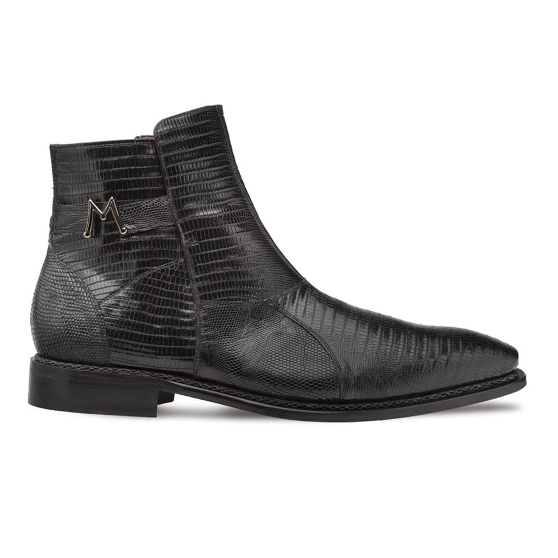 Peninsula Emblem Black Lizard Boots By Mezlan Made In Spain Brand - 8
