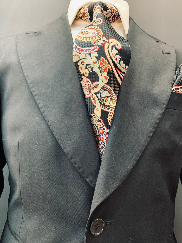 Rossi Man Suit - Tan Gray Black Navy Camel French Blue Suit - 38 Short Jacket+32 Waist Adjustable 28to34)(Height: 5 4 to5 7 )(Neck 15-16.5)S-M)