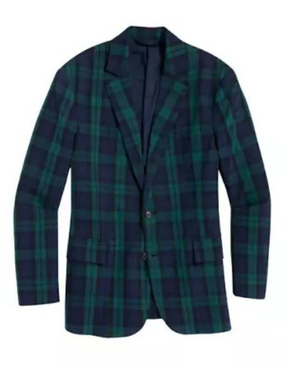 Plaid Dinner Jackets - Green Tartan Sportcoat - 36 Short