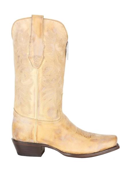 Men's Vintage Honey 7 Toe Los Altos Boots Genuine Premium Leather Cowboy Handmade Dress Cowboy Boot Cheap Priced For Sale Online - 6.0 Standard / D / Medium