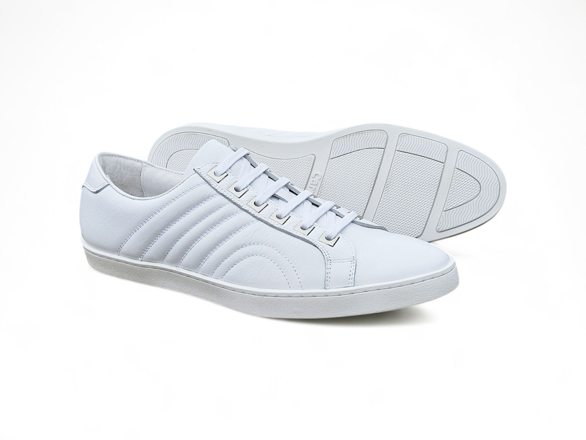Primo Hand Burnished Leather Sneakers - 8.5
