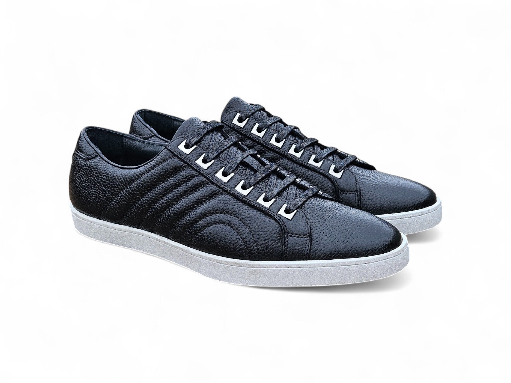 Primo Hand Burnished Leather Sneakers - 8.5