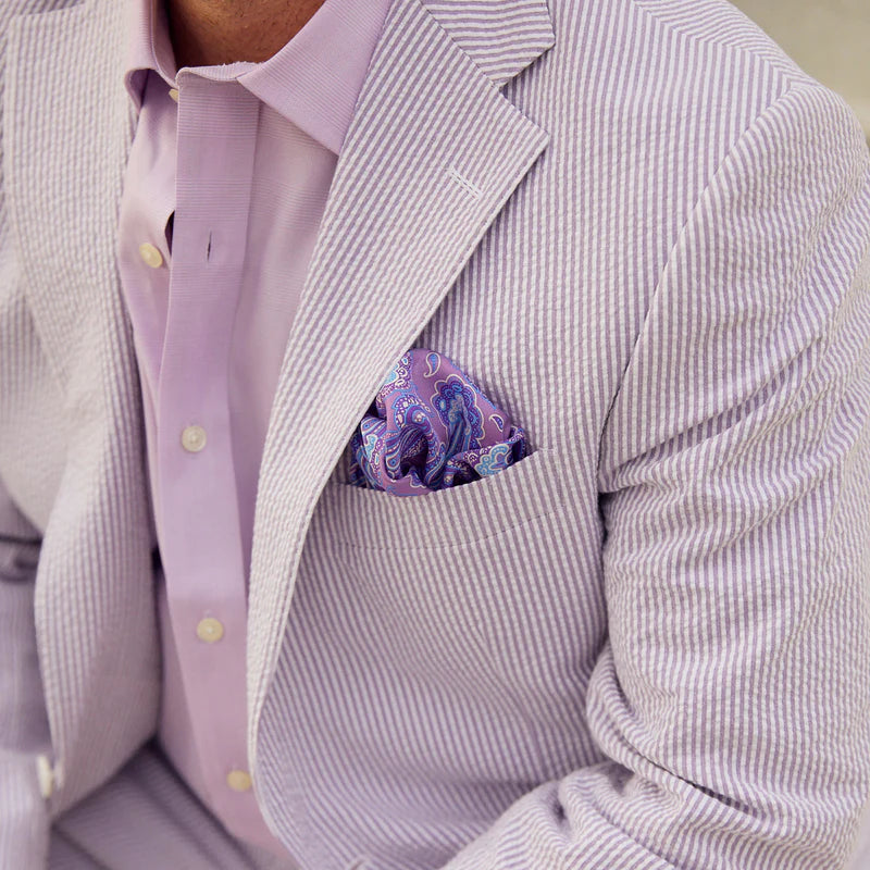 Seersucker Blazer - "Purple Haze" Seersucker Sport Coat Purple Haze Seersucker Stretch Pant - 32 WAIST