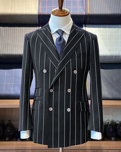 Purple Pinstripe Suit - Gangster Suit - 1920's Suit - Double Breasted Suit - New Arrival - 36 Short