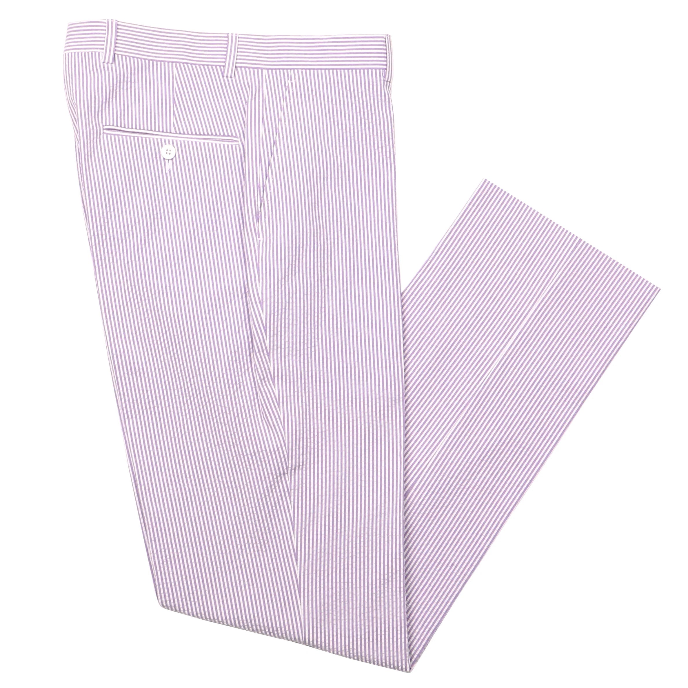 Seersucker Blazer - "Purple Haze" Seersucker Sport Coat Purple Haze Seersucker Stretch Pant - 32 WAIST