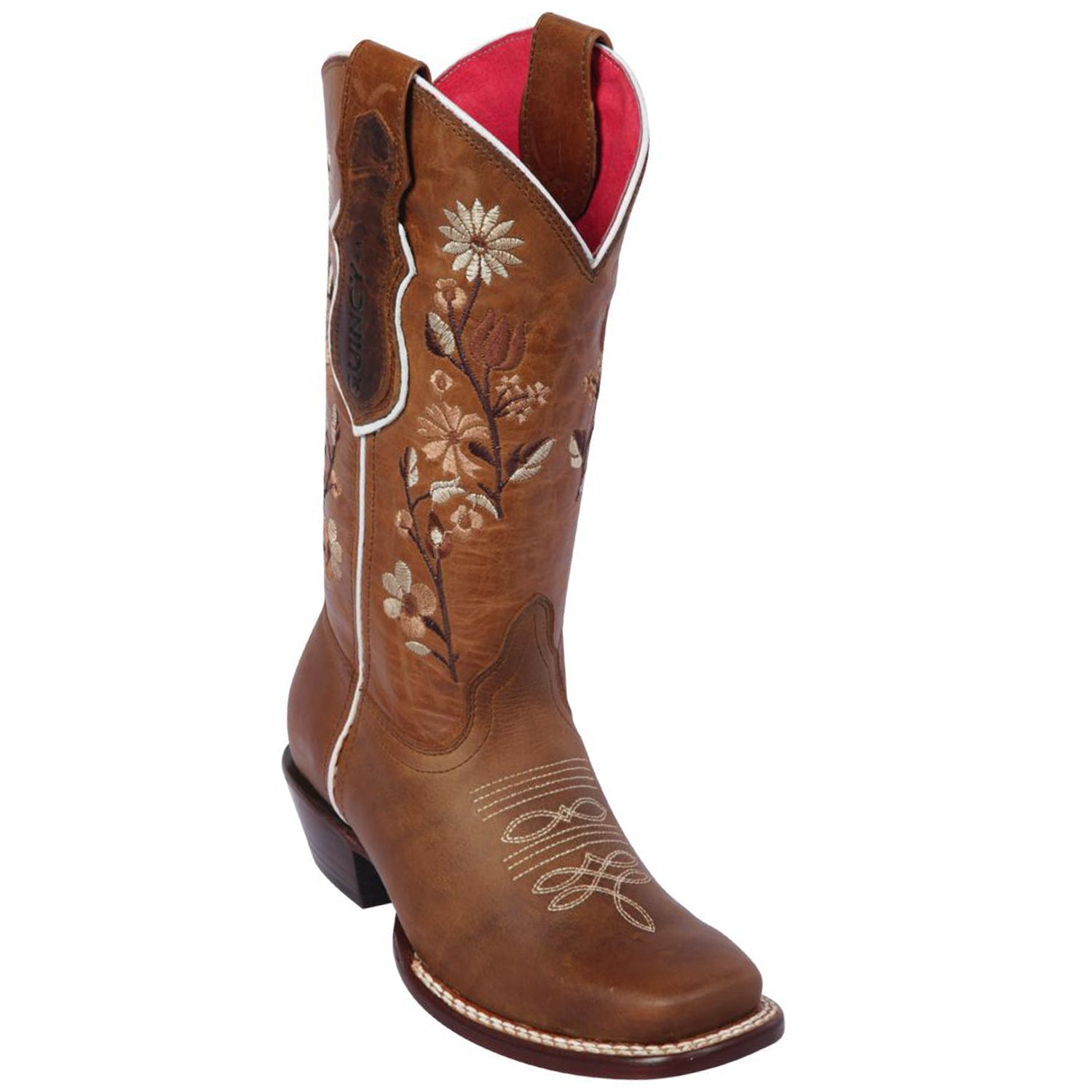 Floral Cowgirl Boots - Honey - Honey