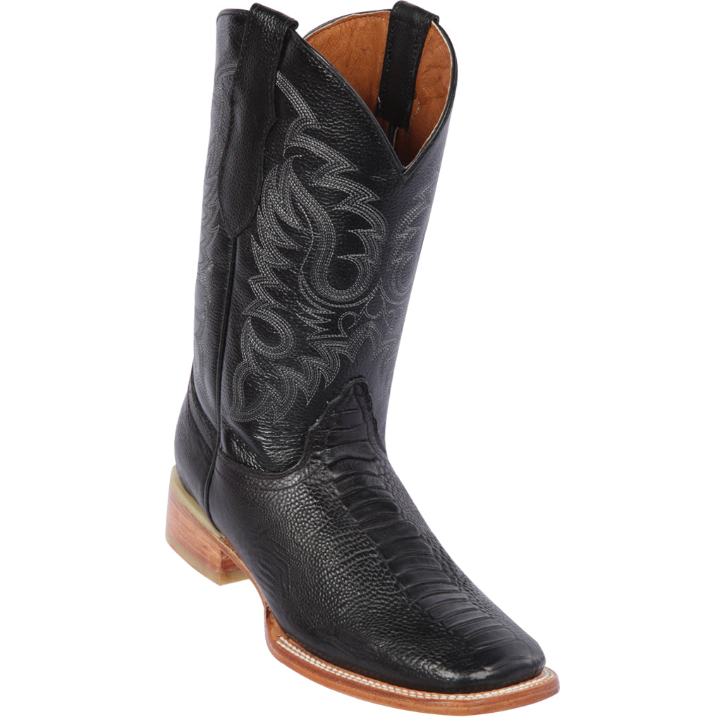 Mens Ostrich Leg Print Boots - EE
