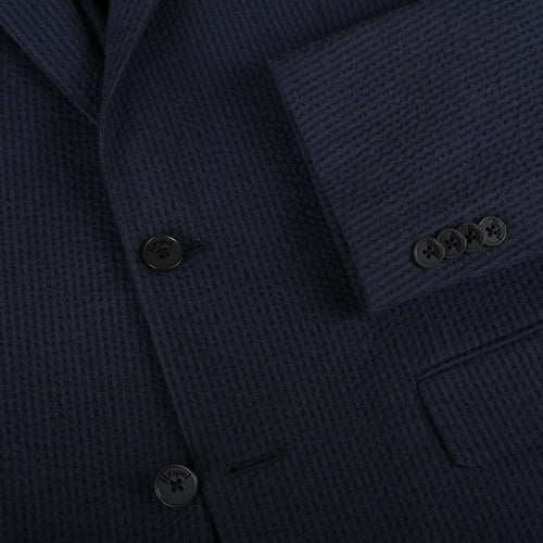 Seersucker Blazer - "Navy/Black" Seersucker Sport Coat Vieux Carre Navy/Black Seersucker Stretch Sport Coat