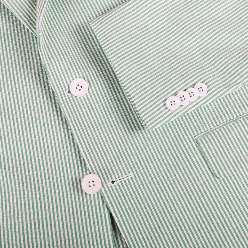 Seersucker Blazer - "Julep Green" Seersucker Sport Coat Mint Julep Green Seersucker Stretch Sport Coat - 38 R
