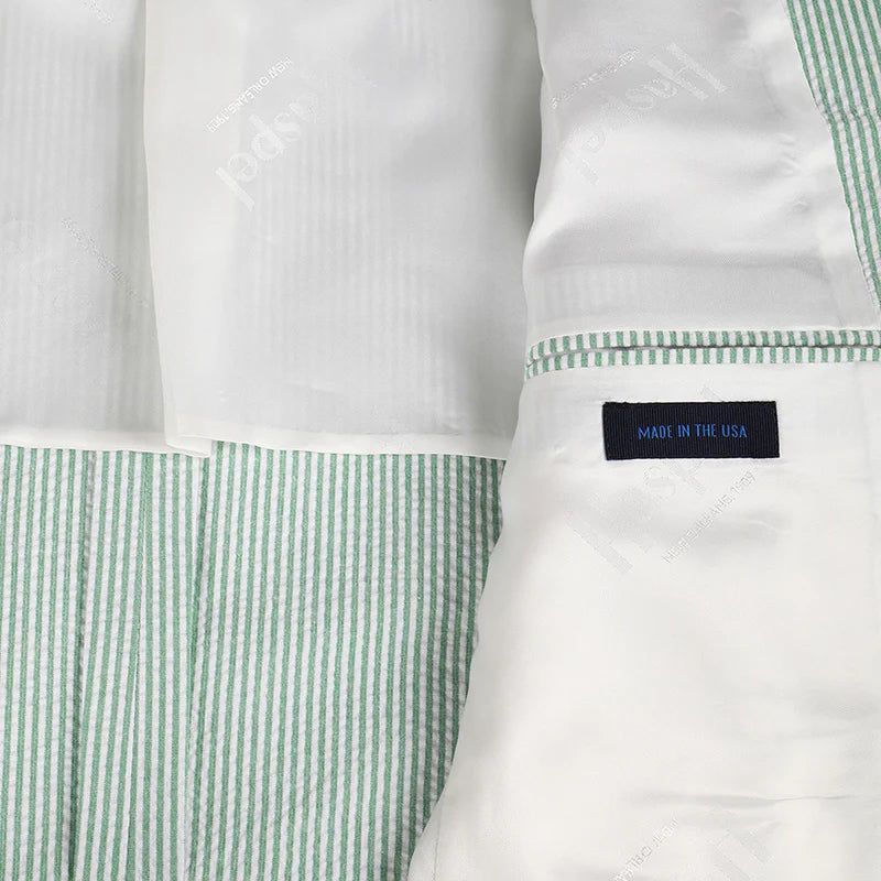 Seersucker Blazer - "Julep Green" Seersucker Sport Coat Mint Julep Green Seersucker Stretch Sport Coat - 38 R
