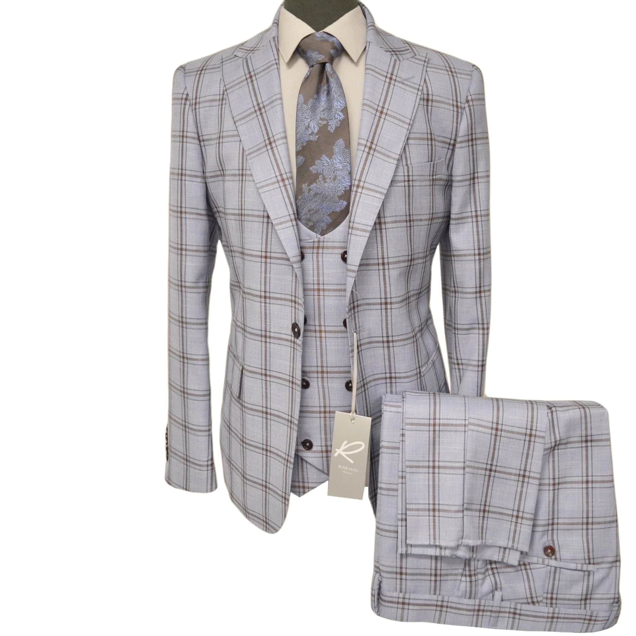 Rossiman Suits For Sale - Mens Designer Suit - Fashion Suits - Fancy Beige Suits - 38 Short Jacket+32 Waist Adjustable 28to34)(Height: 5 4 to5 7 )(Neck 15-16.5)S-M)