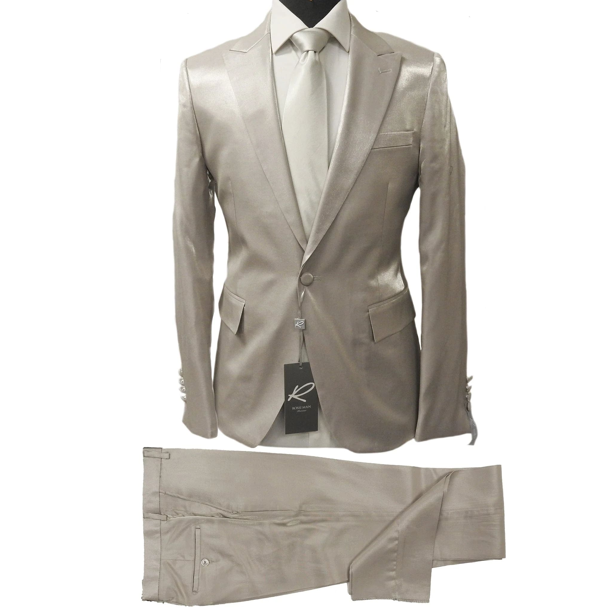 Rossiman Suits For Sale - Mens Designer Suit - Fashion Suits - Fancy 2 Piece Suits - 38 Short Jacket+32 Waist Adjustable 28to34)(Height: 5 4 to5 7 )(Neck 15-16.5)S-M)