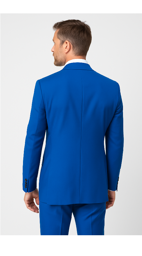 Royal Blue 3-Piece Suit – Rossi Man ELI RM110 Slim Fit Men’s Formalwear - 38R