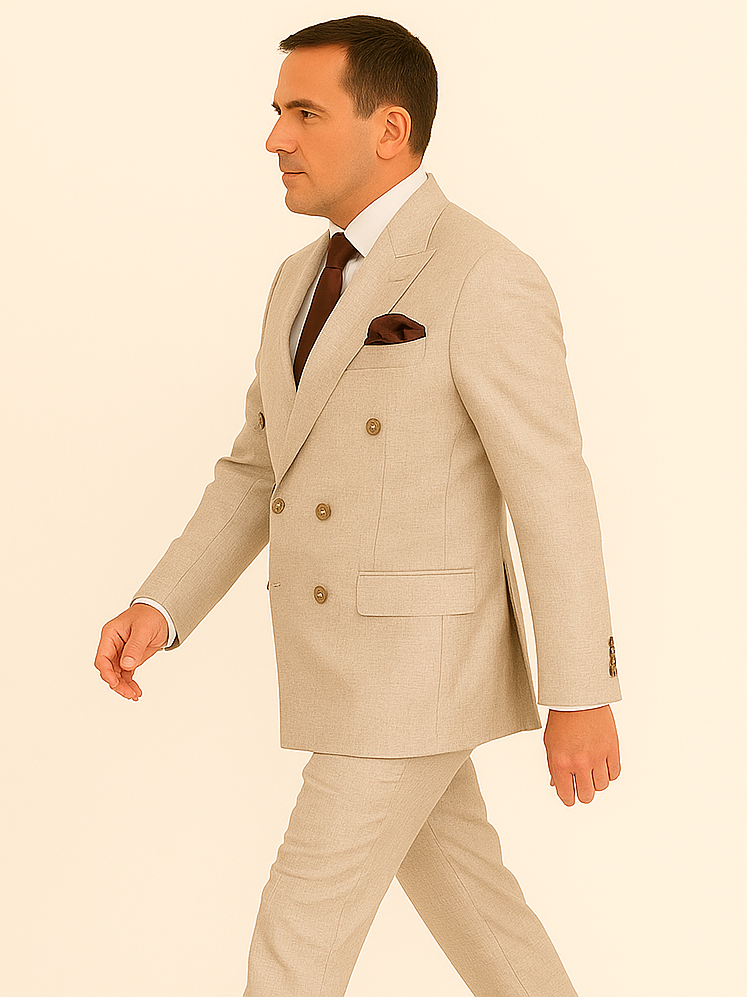 Rossi Man ARTHUR RM2306 Double-Breasted Suit – A Modern Classic for Men - 38R