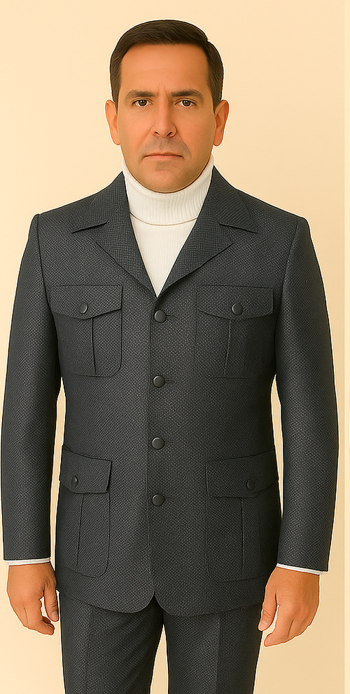 Rossi Man DUKE RM1767 Γ’β¬β Slim Fit Steel Grey 3-Piece Suit for Men | Elegant Formalwear