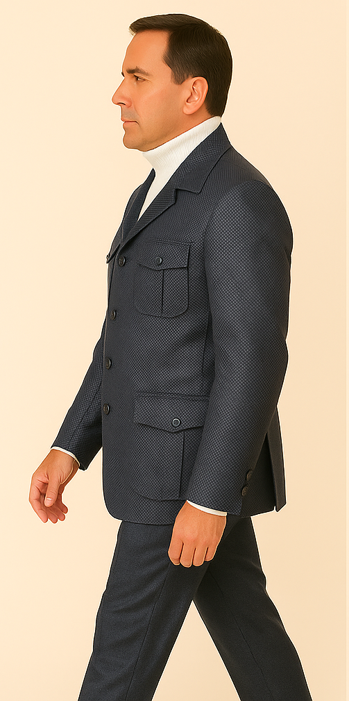 Rossi Man DUKE RM1767 – Slim Fit Steel Grey 3-Piece Suit for Men | Elegant Formalwear - S