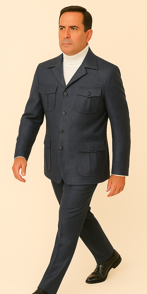 Rossi Man DUKE RM1767 – Slim Fit Steel Grey 3-Piece Suit for Men | Elegant Formalwear - S