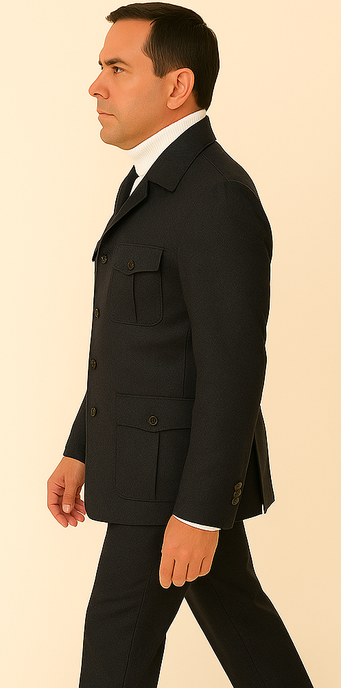 Rossi Man DUKE RM1769 Γ’β¬β Slim Fit Black 3-Piece Suit for Men | Modern Formalwear