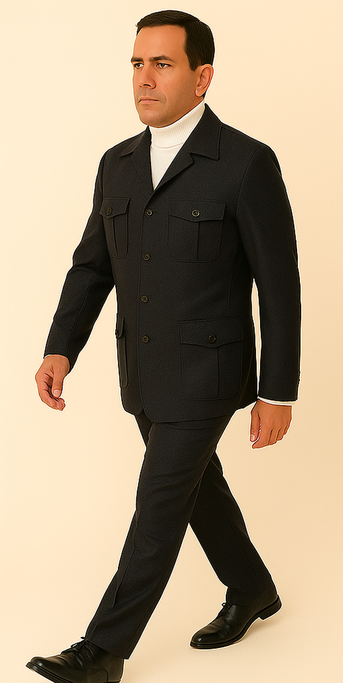 Rossi Man DUKE RM1769 Γ’β¬β Slim Fit Black 3-Piece Suit for Men | Modern Formalwear