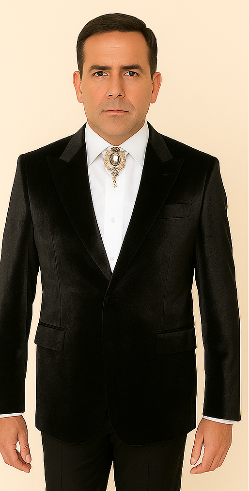 Rossi Man LEO RM1600 – Black Slim Fit 3-Piece Suit for Men | Timeless Classic Formalwear - XS