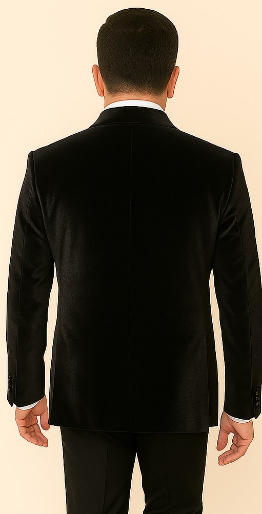 Rossi Man LEO RM1600 – Black Slim Fit 3-Piece Suit for Men | Timeless Classic Formalwear - XS