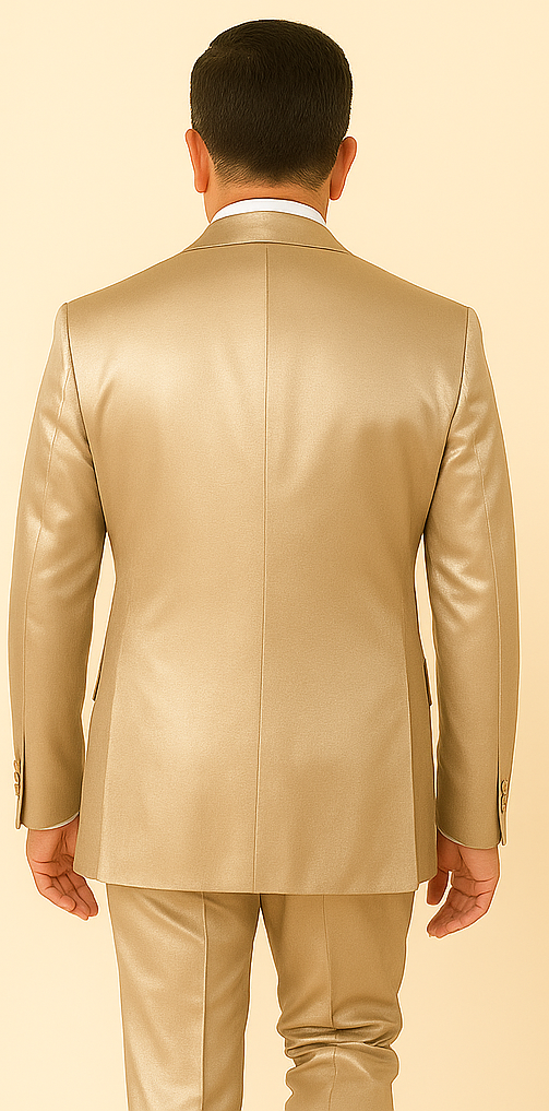 Rossi Man LEO RM1609 – Cream 3-Piece Slim Fit Suit for Men | Sophisticated Formalwear for Special Occasions - XS
