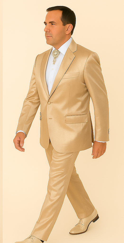 Rossi Man LEO RM1609 – Cream 3-Piece Slim Fit Suit for Men | Sophisticated Formalwear for Special Occasions - XS