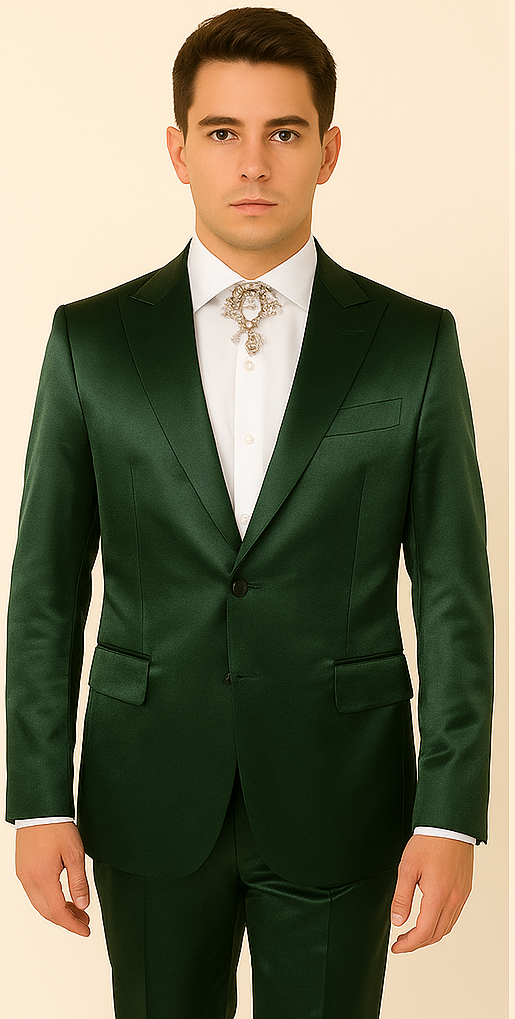 Rossi Man LEO RM1611 – Slim Fit 3-Piece Suit for Men | Modern Tailored Formalwear - XS